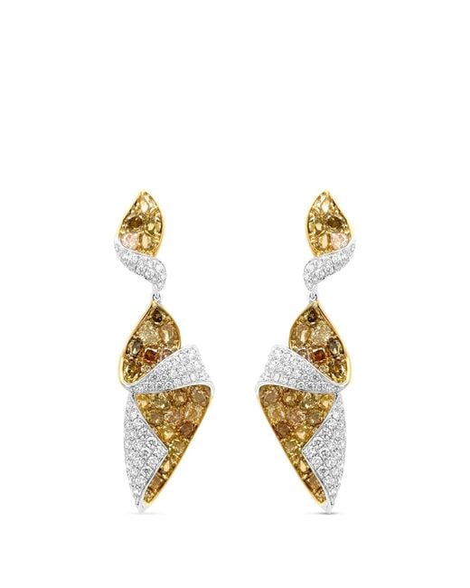 HYT Jewelry Metallic Diamond Drop Earrings