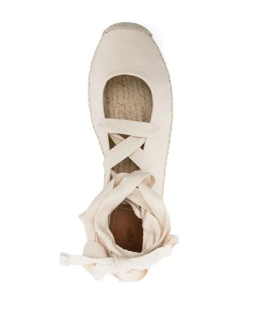 Polo Ralph Lauren Natural Lace-Up Flat Espadrilles