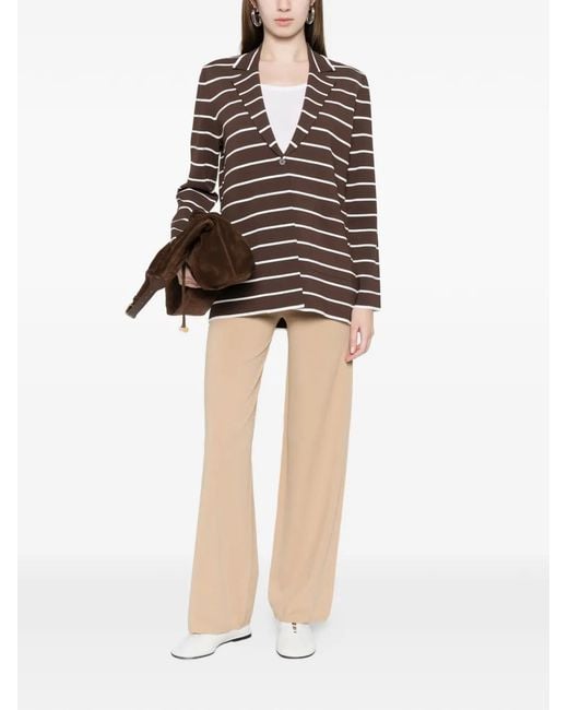 Kangra Brown Striped Blazer