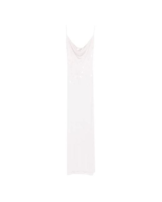 AYA MUSE White Lila Strapless Maxi Dress