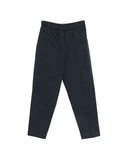 Fabiana Filippi Blue Elasticated-Waist Straight-Leg Trousers