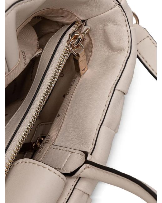Guess Natural Marion Logo-Detail Tote Bag