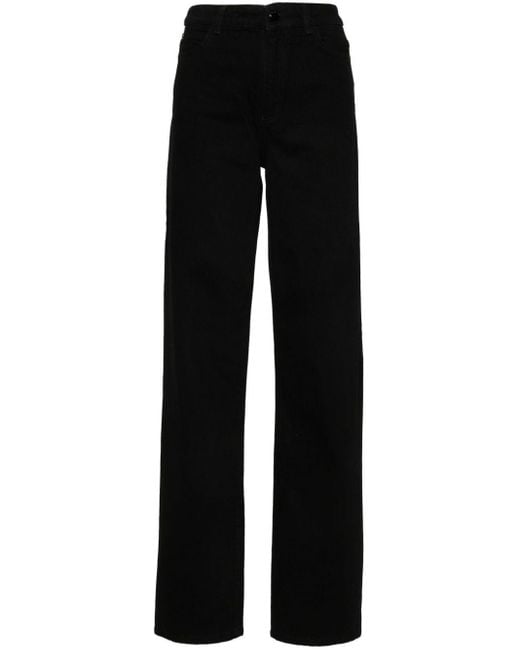 Emporio Armani Black Halbhohe J4B Straight-Leg-Jeans