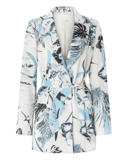 Genny Anversa Jungle フローラル ジャケット Blue