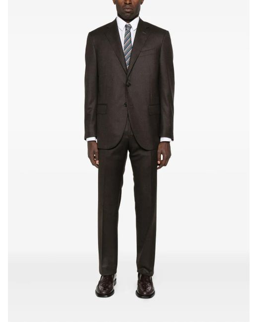 Corneliani Black Two-Button Wool Suit for men