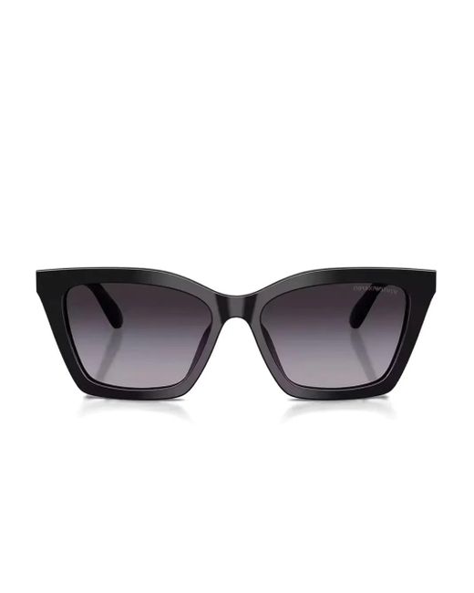 Emporio Armani Black Cat-Eye Sunglasses