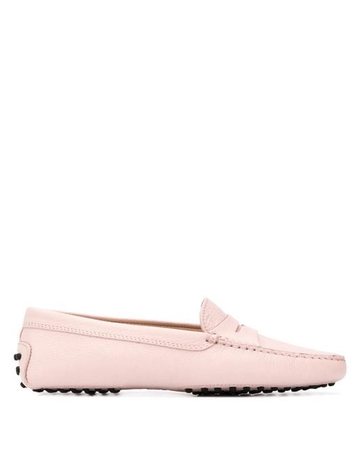 Tod's Pink Gommino Leather Driving Shoes