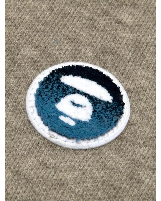 Aape By A Bathing Ape Brown Aapenow Logo-Patch Zip-Up Hoodie for men