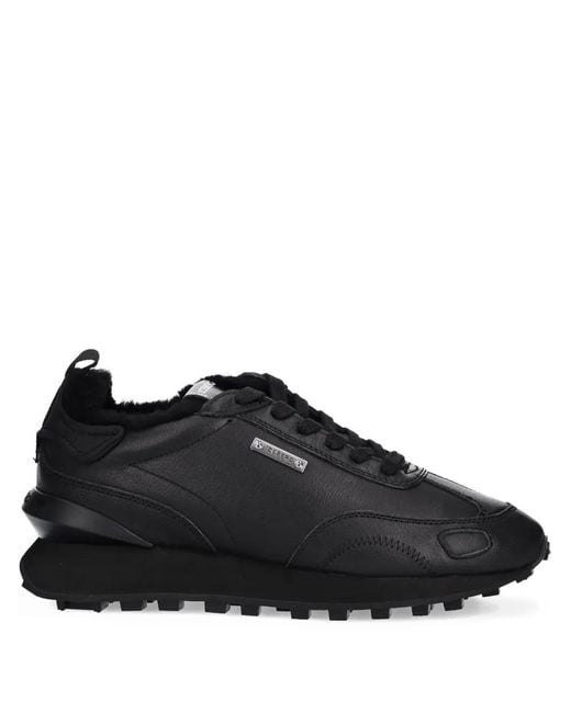 Iceberg Black Logo-Plaque Lace-Up Sneakers for men