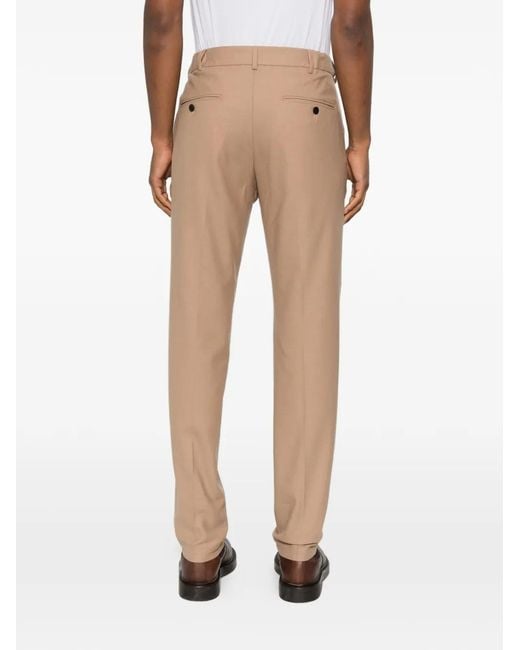 Cellar Door Natural Tapered-Leg Button Wool Trousers for men