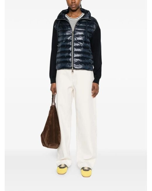 Herno Black Quilted Zip-Fastening Jacket