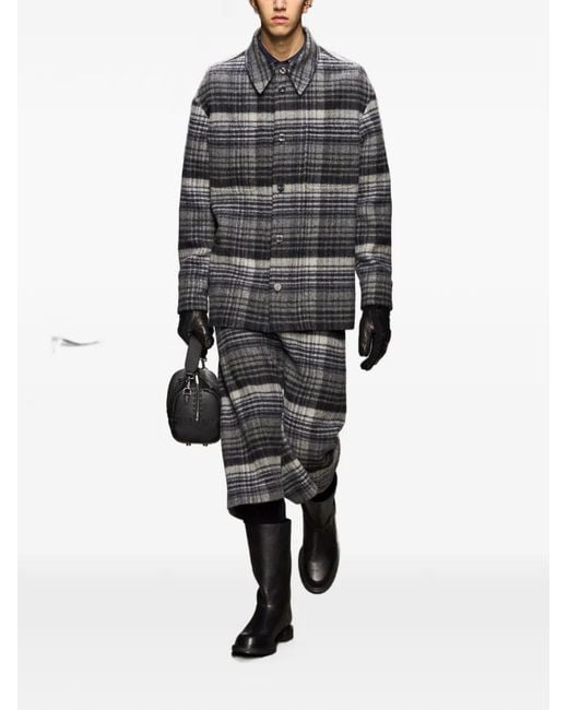Fendi Green Check-Pattern Jacket for men