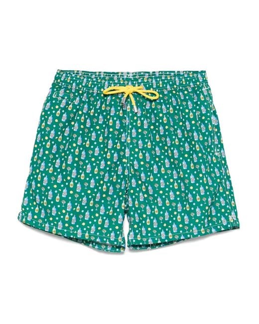Mc2 Saint Barth Green Lighting Swim Shorts for men