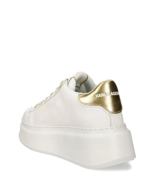 Karl Lagerfeld White Logo-Patch Sneakers