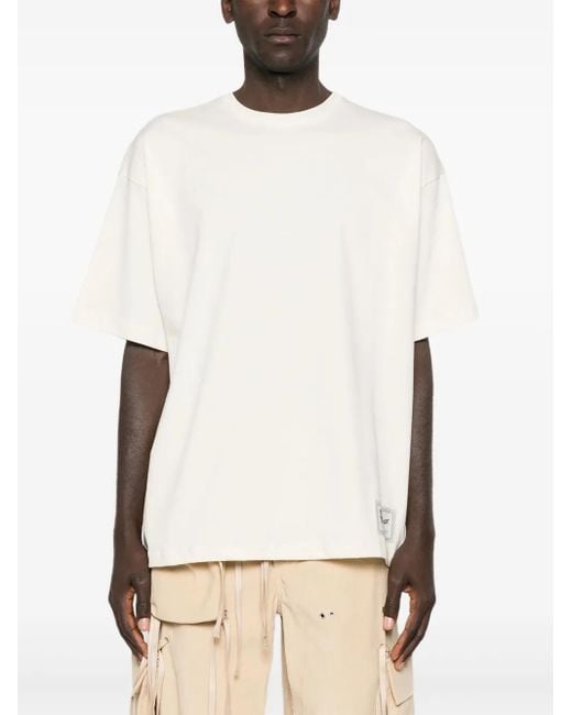 Gcds White Logo-Patch T-Shirt for men