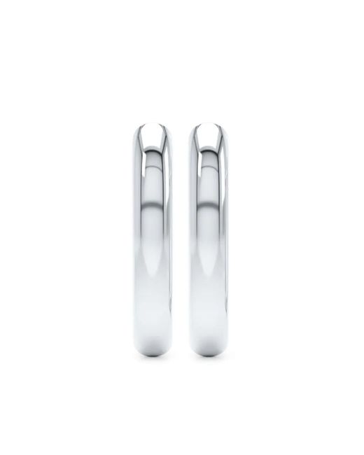 LOEV White 14Kt Recycled Allday Hoop Earrings
