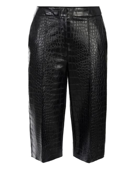 Pantalon Slim Crop Elisabetta Franchi en coloris Black