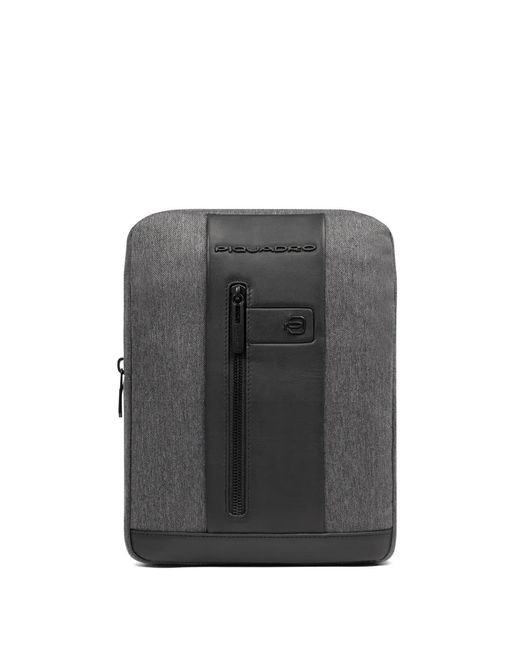 Piquadro Gray Panelled Crossbody Bag