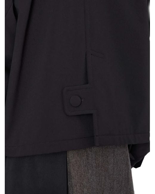 Kolor Black Colour-Block Coat