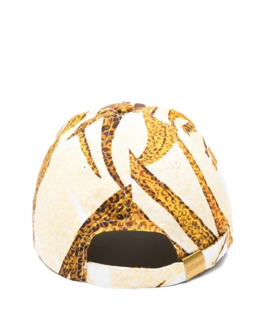 Just Cavalli Metallic Logo Patterned Baseball Cap