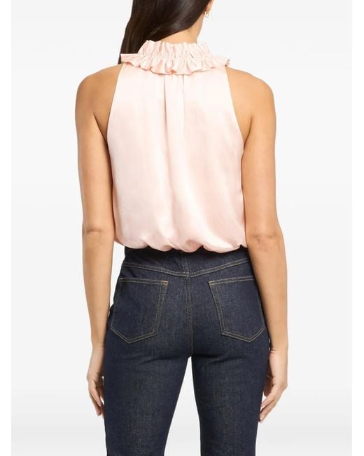 Cinq À Sept Pink Lucianna Ruffled Top