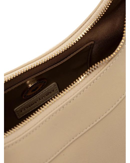Love Moschino Natural Logo-Lettering Shoulder Bag