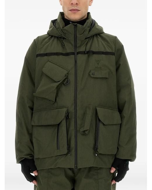 South2 West8 Green X Nanga Hooded Pocket Jacket for men