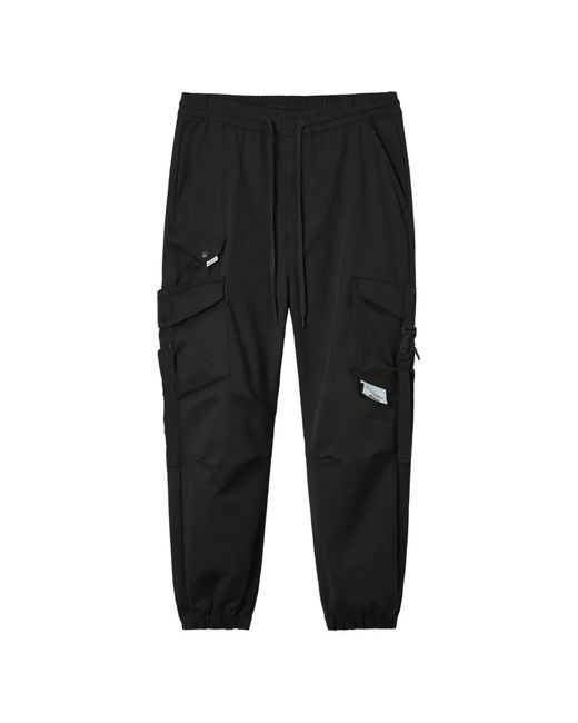 Musium Div. Black Drawstring Cargo Pants for men