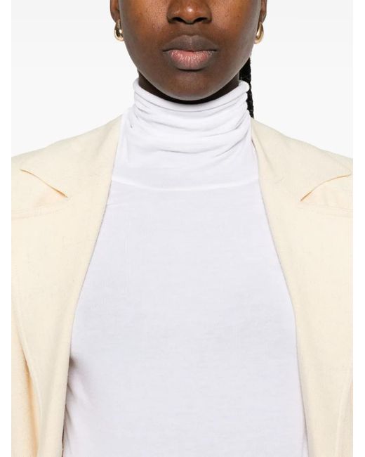 Dorothee Schumacher White Langärmeliges Rollkragenoberteil