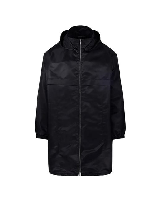 Saint Laurent Blue Hooded Logo-Print Jacket for men