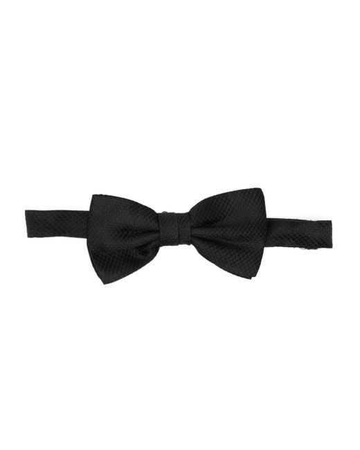 Karl Lagerfeld Black Silk Bow Tie for men