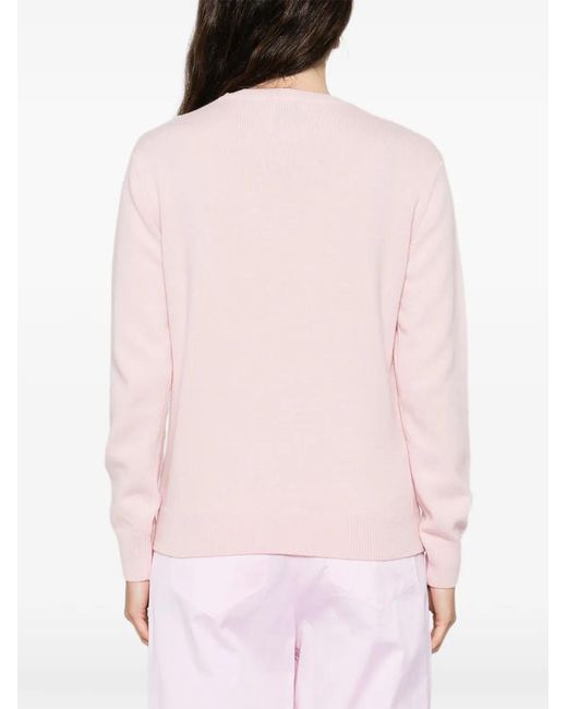 Mc2 Saint Barth Pink Logo Lettering Jumper