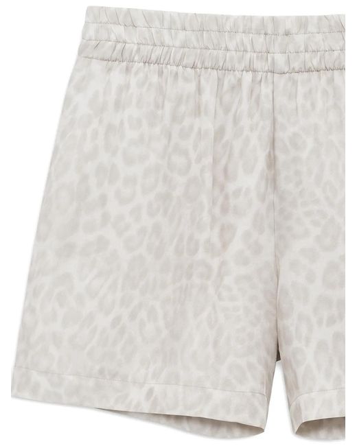Anine Bing White Kam Leopard-Print Shorts