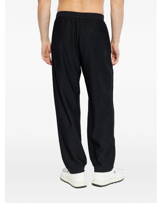 Giorgio Armani Black Perforated Trousers for men