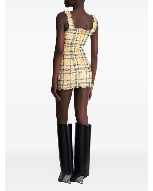 Balmain Metallic Minikleid aus Tweed