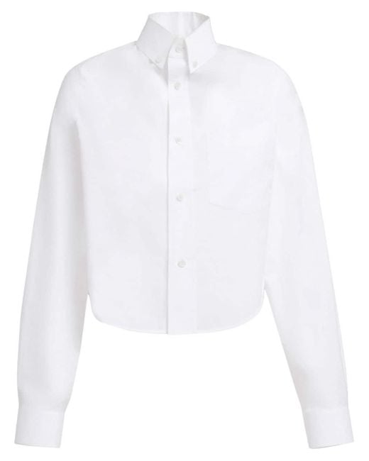 Marni White Cropped Cotton Shirt for men