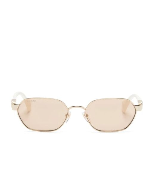 Gucci Natural Gg1593S Geometric-Frame Sunglasses