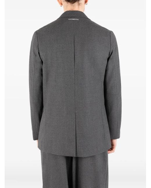 Societe Anonyme Gray Patch-Pocket Two-Button Blazer for men