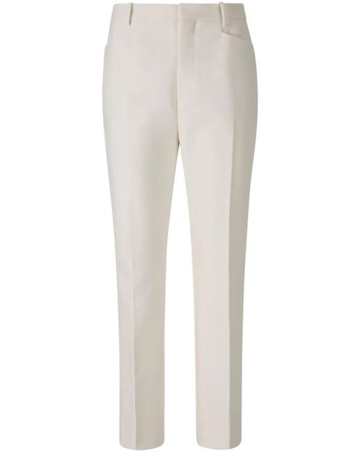 Tom Ford White Plain Cotton Pants
