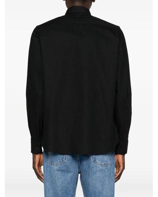 Karl Lagerfeld Black Logo Detail Shirt for men