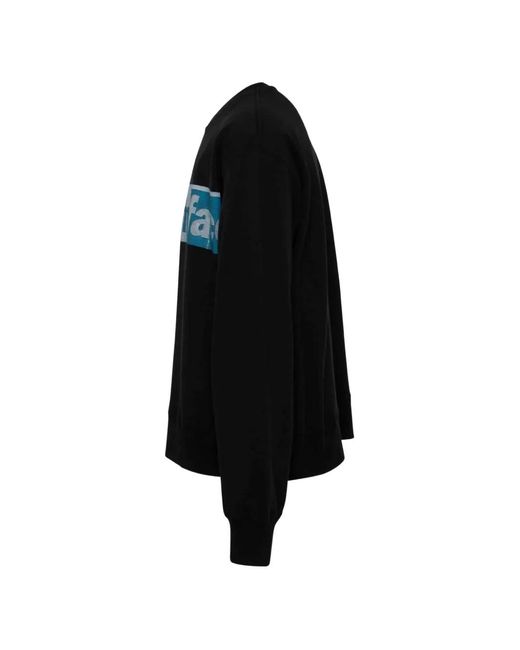 Facetasm Black Logo-Print Sweater for men