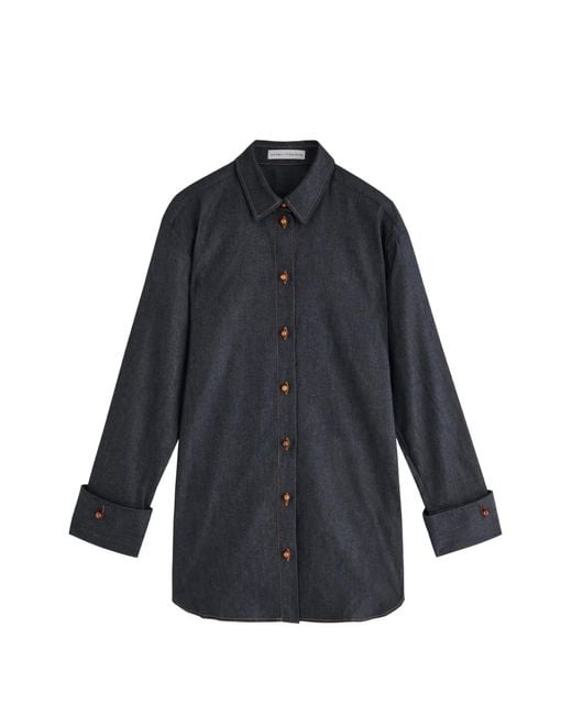 Palmer//Harding Reflection Denim Blouse in het Blue