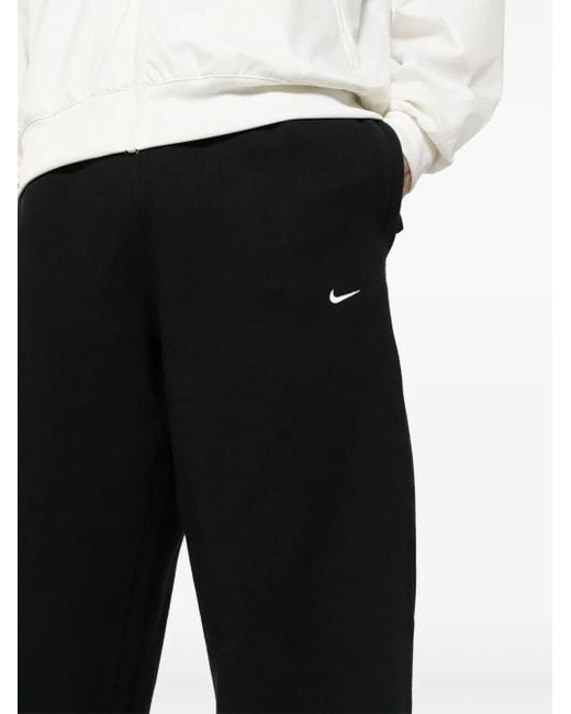 Nike Black Solo Swoosh Wide-Leg Track Pants for men
