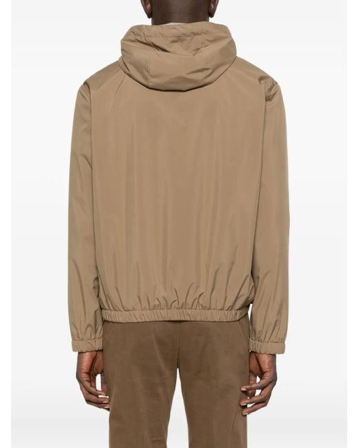 Lardini Natural Drawstring Hooded Jacket for men
