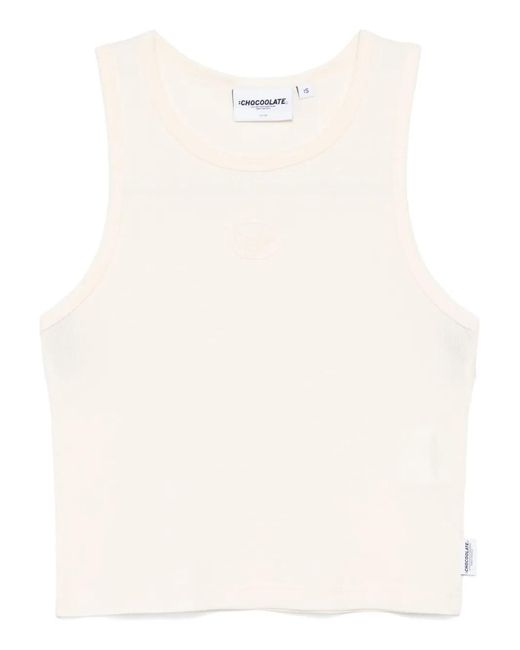 Chocoolate Natural Embossed-Logo Tank Top