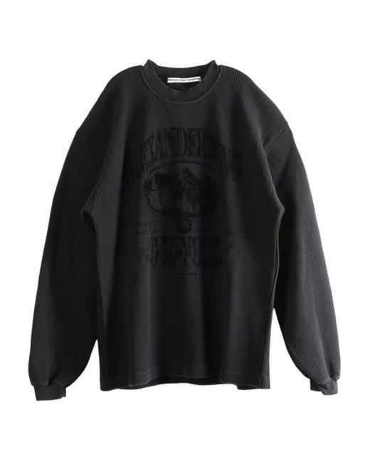 Alexander Wang Black Graphic-Print Sweatshirt