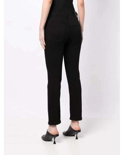 Citizens of Humanity Black High-Waisted Vintage Slim-Cut Jeans