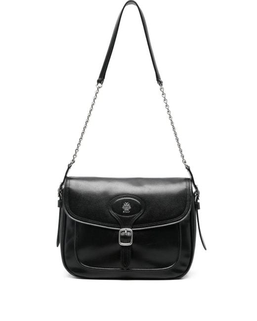 Bally バックル ショルダーバッグ Black