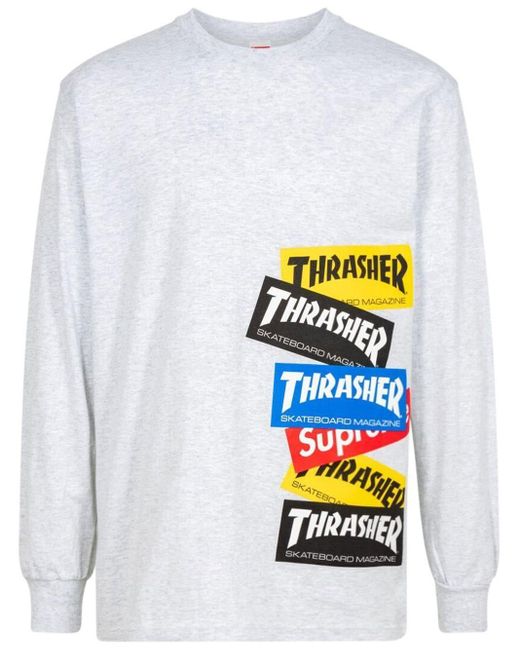 Supreme X Thrasher Langarmshirt mit Logo in Weiß | Lyst DE