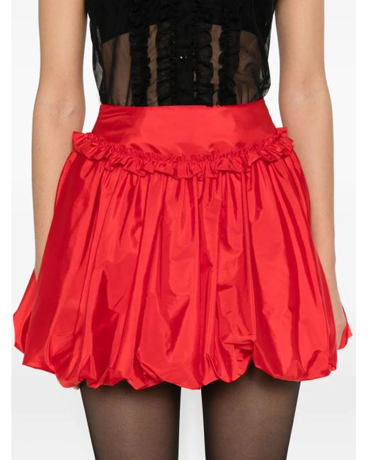 Simone Rocha Mini-Rok Met Gesmokt Detail in het Red